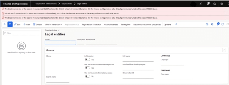 Fixing the record size limit error in Dynamics 365 Finance & Operations ...