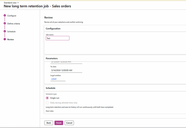 Archiving data in Dynamics 365 Finance and Operations apps with Dataverse