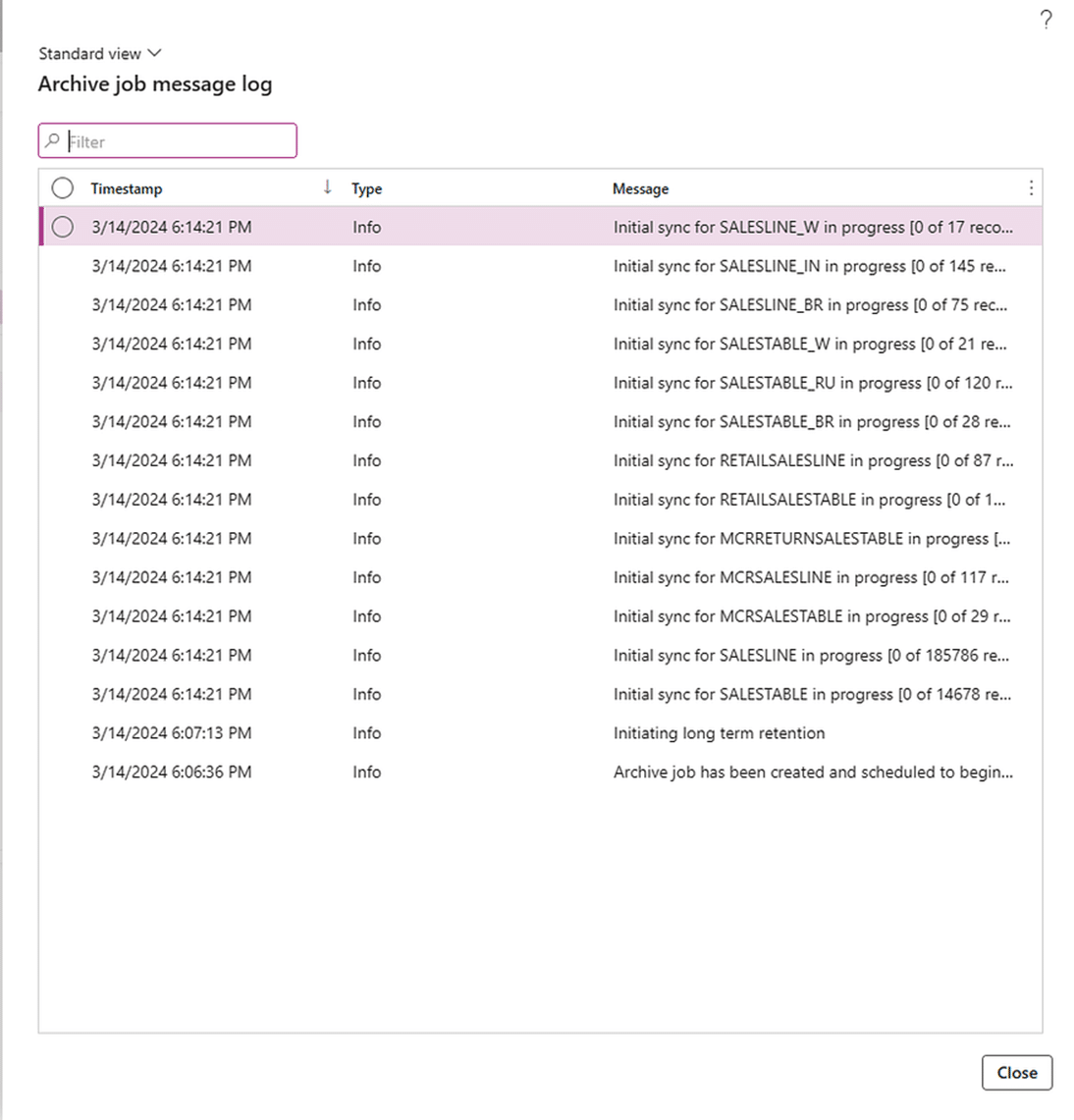 Archiving data in Dynamics 365 Finance and Operations apps with Dataverse